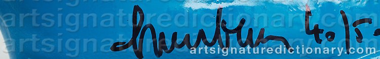 Authentic signature by William SWEETLOVE on Sculpture artwork