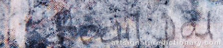 Authentic signature by Bodil DAL on  artwork