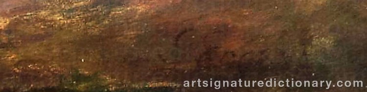 Authentic signature by Gustav EGGENA on  artwork
