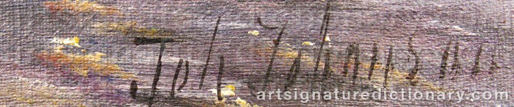 Authentic signature by Joh JOHANSON on artwork
