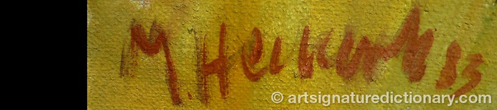 Authentic signature by Michael HECKERT on artwork