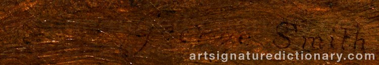 Authentic signature by George SMITH on  artwork