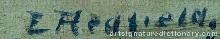 Authentic signature by Edward Willis REDFIELD on Painting/Watercolour artwork
