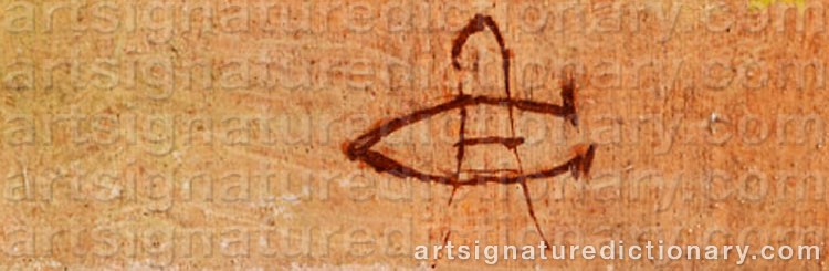 Authentic signature by Adriano CECIONI on  artwork