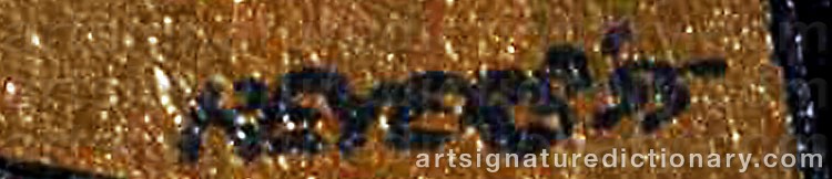 Authentic signature by Herman REYERS on  artwork