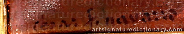 Authentic signature by César FERNÁNDEZ NAVARRO on  artwork