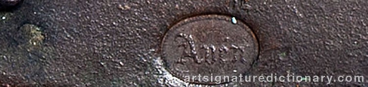 Authentic signature by Carl-Oscar AVÈN on  artwork