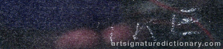 Authentic signature by Ida-Kristina ERIKSSON on artwork