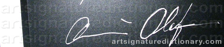 Authentic signature by Anneè OLOFSSON on  artwork