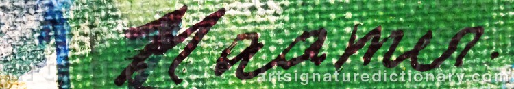 Authentic signature by Erik HAAMER on Painting/Watercolour artwork