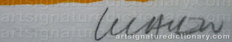 Authentic signature by Peter KLASEN on artwork