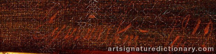 Authentic signature by Semeon Sergeevitch SUDBINSKY on  artwork