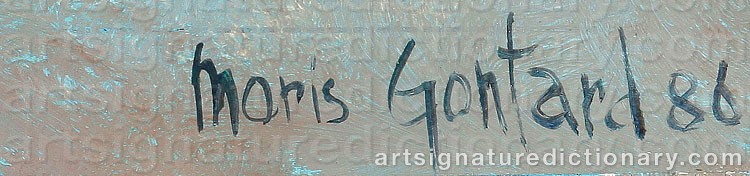 Authentic signature by Moris GONTARD on  artwork