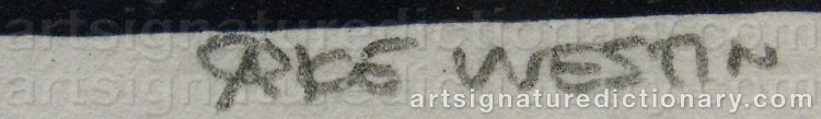 Authentic signature by Åke WESTIN on  artwork