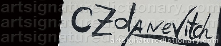 Authentic signature by Kirill Mikhailovich ZDANEVICH on artwork