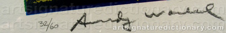 Signature by Andy WARHOL