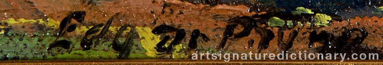 Authentic signature by Edgar Alwin PAYNE on Painting/Watercolour artwork