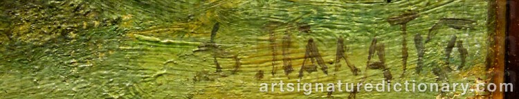 Authentic signature by Dimitri Mihailovitch PALATKO on artwork