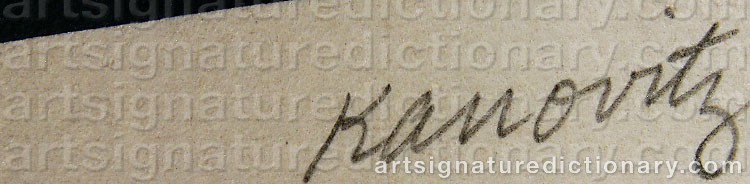 Authentic signature by Howard KANOWITZ on  artwork