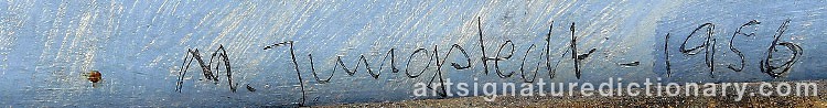 Authentic signature by Matts JUNGSTEDT on artwork