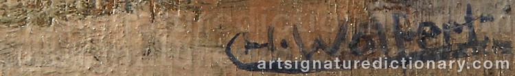 Authentic signature by Charles WOLFERT on  artwork