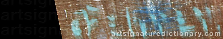 Authentic signature by Oscar FEHRER on  artwork