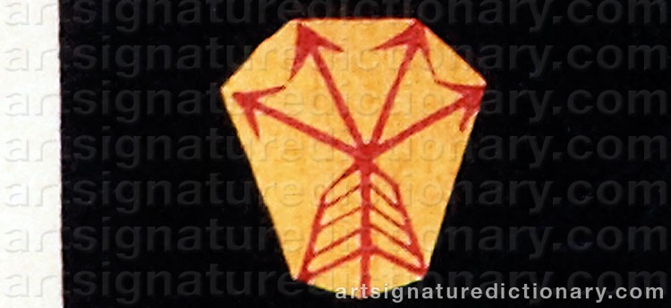 Authentic signature by AOYAMA MASAHARU on  artwork