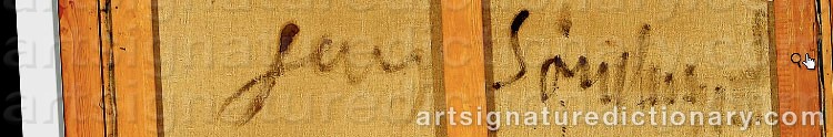 Authentic signature by Jens SØNDERGAARD on artwork