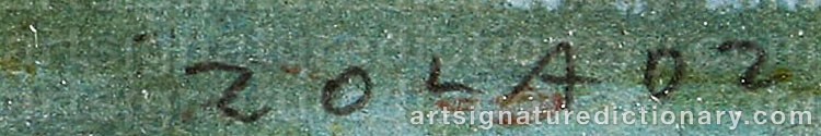 Signature by Stanislaw ZOLADZ