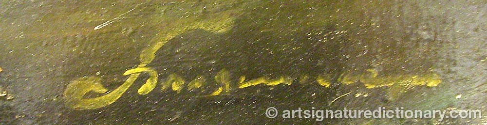 Authentic signature by Vassili Vassilievich BELIACHIN on  artwork