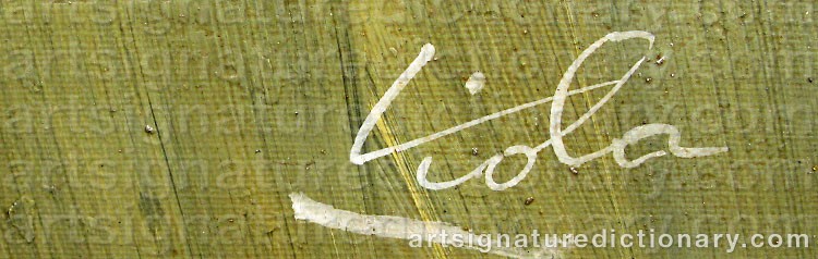 Authentic signature by Manuel VIOLA on artwork