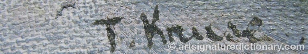 Authentic signature by T. KRUSE on  artwork