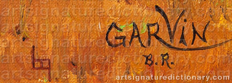 Authentic signature by Barbara Ruth GARVIN on Painting/Watercolour artwork