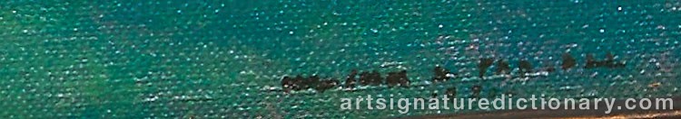 Authentic signature by Malcolm Stephens PARCELL on  artwork