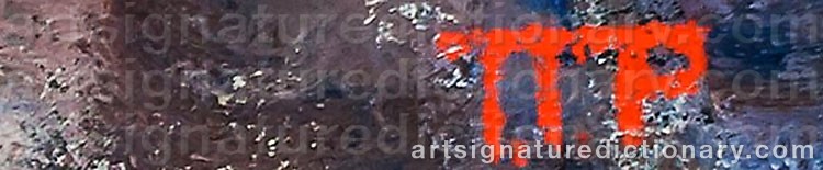 Authentic signature by Terje Torp PETTERSEN on  artwork