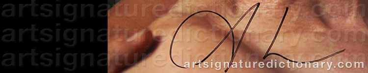 Authentic signature by Andres SERRANO on  artwork