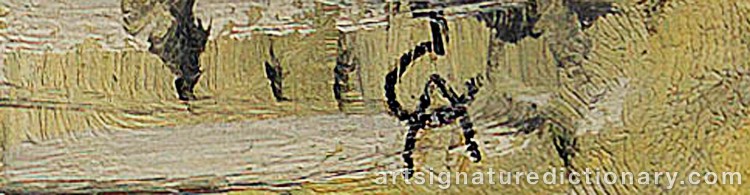 Authentic signature by Rolf CAVAEL on  artwork