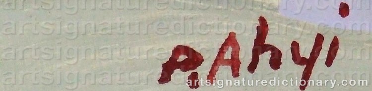Authentic signature by Paul AHYI on  artwork