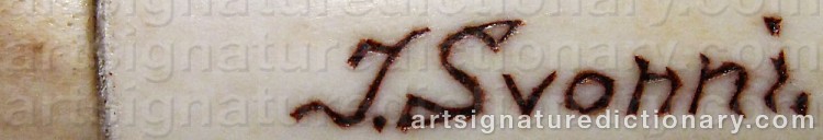 Authentic signature by Ingvar (Sami Artist) SVONNI on Other artwork