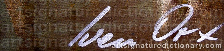 Authentic signature by Iven ORX on  artwork