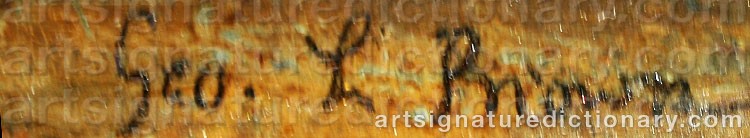 Authentic signature by George Loring BROWN on  artwork