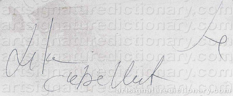 Authentic signature by Lita CABELLUT on Painting/Watercolour artwork