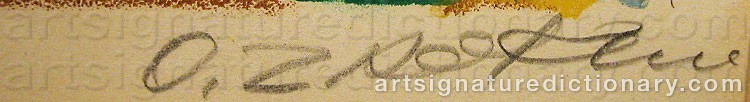 Signature by Ossip ZADKINE