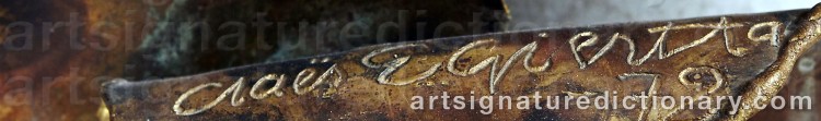 Authentic signature by Claes GIERTTA on Sculpture artwork