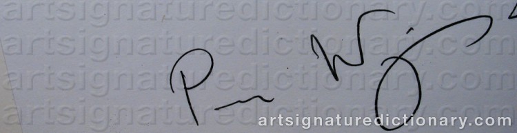 Authentic signature by Per WIZÉN on  artwork