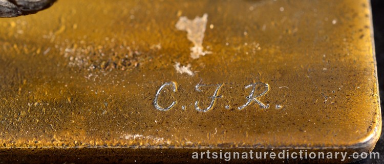 Close-up details showing Carl Fredrik REUTERSWÄRD signature forgery characteristics