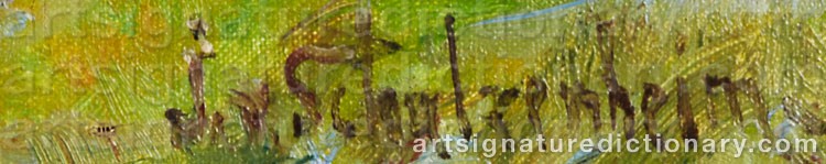 Authentic signature by Ida Von SCHULTZENHEIM on  artwork