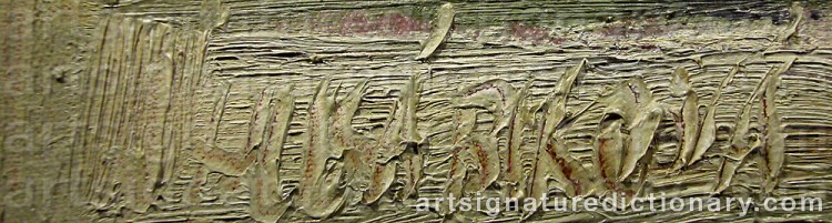 Authentic signature by Jindra HUSARIKOVA on  artwork