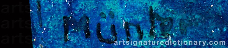Authentic signature by Gabriele MÜNTER on artwork