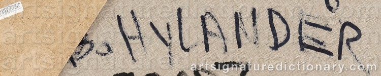 Signature by Bo HYLANDER